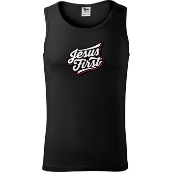 Jesus first bíle - Tílko pánské Core - XL ( Černá )