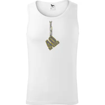 40 let na krku řetěz - Tílko pánské Core - 2XL ( Bílá )