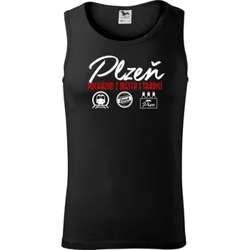 Plzeň město s tradicí - Tílko pánské Core - L ( Černá )