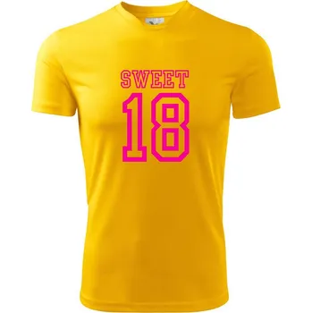 Chlapecké tričko Sweet 18 - Dětské triko sportovní (dresovina) - 146 cm/10 let ( Žlutá )