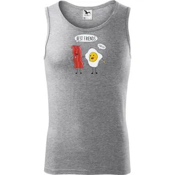 Pánské termoprádlo BFF slanina a vajíčko - Tílko pánské Core - M ( Tmavě šedý melír )