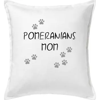 Polštář Pomerian mom (Německý trpasličí špic) (Reflexní tlapky) - Polštář 50x50 - 50x50 - Včetně výplně ( Bílá )