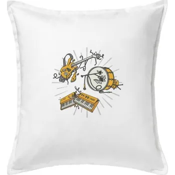 Polštář Rozbitá kapela - Polštář 50x50 - 50x50 - Pouze potah ( Bílá )