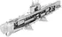 3D puzzle Metal Earth German U-Boat Type XXI 57 dílků