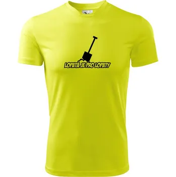 Lopata je pro lopaty - Dětské triko sportovní (dresovina) - 146 cm/10 let ( Neonově žlutá )