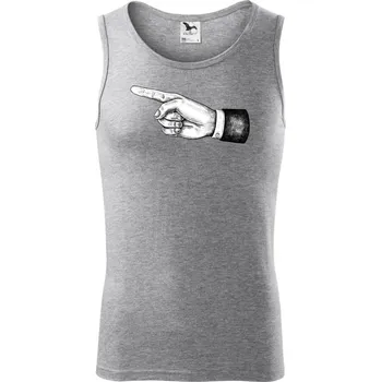 Ruka ukazující směr - Tílko pánské Core - 2XL ( Tmavě šedý melír )