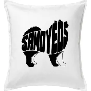 Polštář Samojed - Polštář 50x50 - 50x50 - Pouze potah ( Bílá )