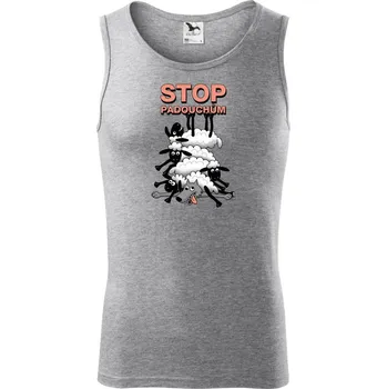 Stop padouchům (Hana-creative) - Tílko pánské Core - M ( Tmavě šedý melír )