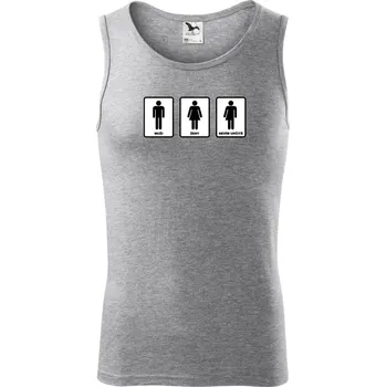 Pánské termoprádlo Muži, ženy, nevím to určitě (Hana-creative) - Tílko pánské Core - M ( Tmavě šedý melír )