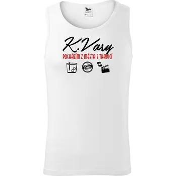 Karlovy Vary město s tradicí - Tílko pánské Core - S ( Bílá )