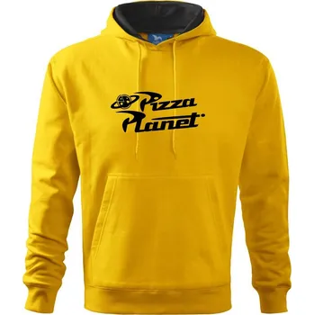 Pánská mikina Pizza Planet - Mikina pánská Cape s kapucí - XL ( Žlutá )