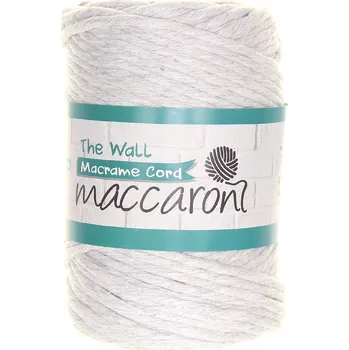 Příze Maccaroni The Wall 5mm světle šedá 701S