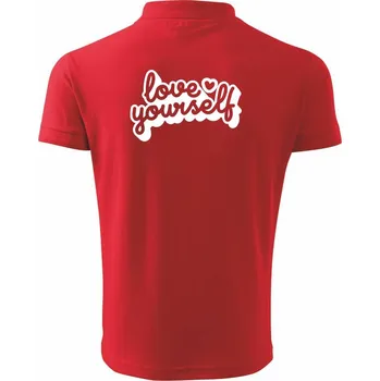 Pánská košile Love Yourself - Polokošile pánská Pique Polo 203 - XL ( Červená )