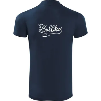Pánská košile Bulldog - nápis okrasný - Polokošile Victory sportovní (dresovina) - 3XL ( Námořní modrá (velmi tmavá - téměř černá) )