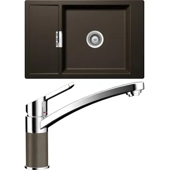 Granitový dřez Set Schock S5-3 (dřez Mono D-100XS Bronze + baterie SC-90 Bronze)