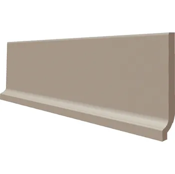 Obklad Taurus Color, TSPJB025, sokl s požlábkem, 30 x 8 cm, hnědošedá