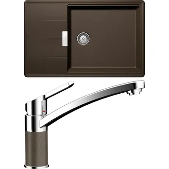 Granitový dřez Set Schock S14-3 (dřez Tia D-100LS Bronze + baterie SC-90 Bronze)