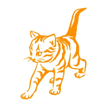 Samolepící dekorace Koťátko 004 levá (06 - oranžová) SAMOLEPKA NA AUTO, NÁLEPKA, FÓLIE, POLEP, TUNING, VLASTNÍ TEXT, TISK, AUTOSAMOLEPKY.cz, POLEPY, OBRÁZEK, LOGO, 3D STICKERS