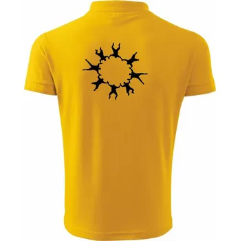 Pánská košile Hromadný seskok padákem - Polokošile pánská Pique Polo 203 - M ( Žlutá )