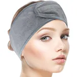 KRÁSA NA MÍRU Kosmetická čelenka - šedá, mikroplyš