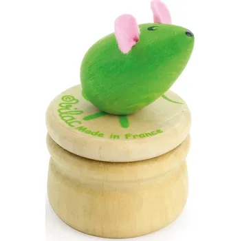 Dřevěná hračka Vilac Dřevěný box na zoubky Myška zelená