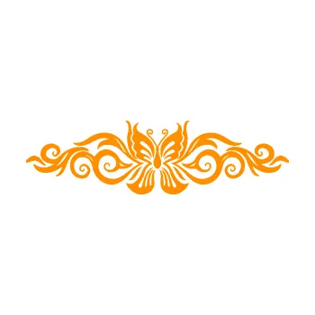 Samolepící dekorace Květina dekor 017 motýl (06 - oranžová) SAMOLEPKA NA AUTO, NÁLEPKA, FÓLIE, POLEP, TUNING, VLASTNÍ TEXT, TISK, AUTOSAMOLEPKY.cz, POLEPY, OBRÁZEK, LOGO, 3D STICKERS