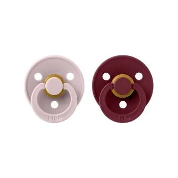 dudlíky BIBS Colour dudlíky z přírodního kaučuku vel. 2, pink plum / elderberry