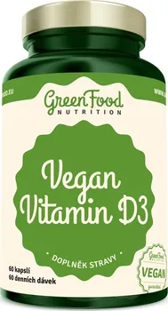 GreenFood Nutrition Vegan Vitamin D3 25 mcg 60 cps.