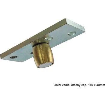 Pojezdová sada pro zavěšená vrata 200 a 400 kg, profil 42x54 mm Varianta: Dolní vodící otočný čep, 110 x 40mm