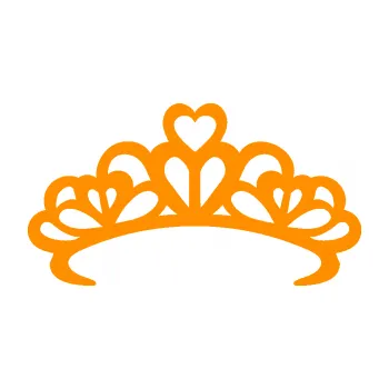 Samolepící dekorace Čelenka se srdíčky (06 - oranžová) SAMOLEPKA NA AUTO, NÁLEPKA, FÓLIE, POLEP, TUNING, VLASTNÍ TEXT, TISK, AUTOSAMOLEPKY.cz, POLEPY, OBRÁZEK, LOGO, 3D STICKERS