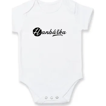 Kojenecký body Hanbářka okrasné - Body kojenecké s krátkým rukávem - Krátký r. do 3 měs ( Bílá )