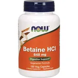 NOW Betaine HCl, vegetariánský, 648 mg, 120 rostlinných kapslí Doplněk stravy
