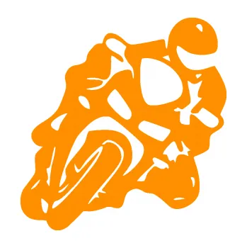 Samolepící dekorace SAMOLEPKA Motorkář 013 pravá (06 - oranžová) NA AUTO, NÁLEPKA, FÓLIE, POLEP, TUNING, VLASTNÍ TEXT, TISK, AUTOSAMOLEPKY.cz, POLEPY, OBRÁZEK, LOGO, SAMOLEPKY