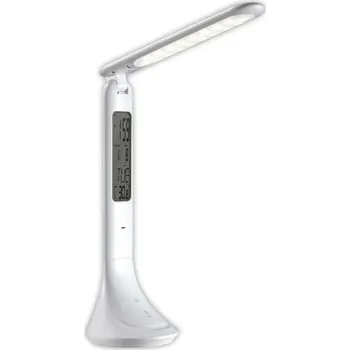 Lampička Nabíjecí stmívatelná LED stolní lampa s displejem, 5W 280lm denní světlo, bílá