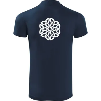 Pánská košile Keltský ornament - Polokošile Victory sportovní (dresovina) - 3XL ( Námořní modrá (velmi tmavá - téměř černá) )