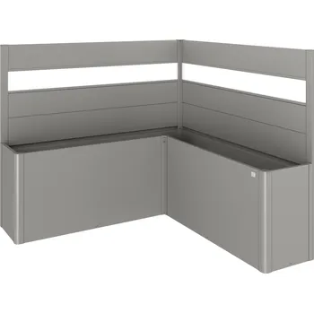 Stojan na květiny Biohort Prosklená zástěna na ochranu soukromí L200 - šedý křemen metalíza (1ks, panel z akrylového skla - příslušenství Biohort Belvedere)