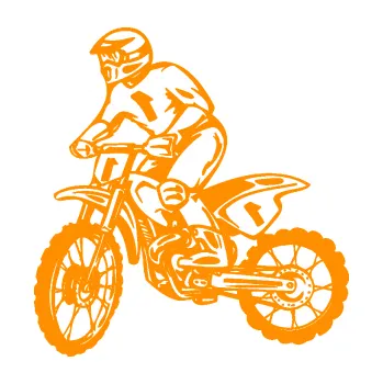 Samolepící dekorace SAMOLEPKA Motorka 043 levá motokros (06 - oranžová) NA AUTO, NÁLEPKA, FÓLIE, POLEP, TUNING, VLASTNÍ TEXT, TISK, AUTOSAMOLEPKY.cz, POLEPY, OBRÁZEK, LOGO, SAMOLEPKY