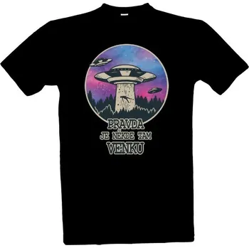 Pánská móda Tričko s potiskem Pravda je někde tam venku pánské