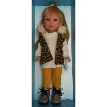 Panenka Realistická panenka Paulina v leopardí vestě od firmy Vestida de Azul (Paulina - 33 cm)