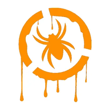 Samolepící dekorace Pavouk 001 levá (06 - oranžová) SAMOLEPKA NA AUTO, NÁLEPKA, FÓLIE, POLEP, TUNING, VLASTNÍ TEXT, TISK, AUTOSAMOLEPKY.cz, POLEPY, OBRÁZEK, LOGO, 3D STICKERS