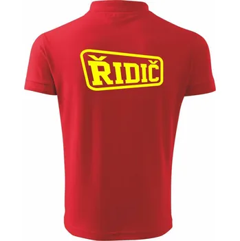 Pánská košile Řidič - rámeček - Polokošile pánská Pique Polo 203 - 3XL ( Červená )