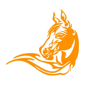 Samolepící dekorace Kůň 085 levá (06 - oranžová) SAMOLEPKA NA AUTO, NÁLEPKA, FÓLIE, POLEP, TUNING, VLASTNÍ TEXT, TISK, AUTOSAMOLEPKY.cz, POLEPY, OBRÁZEK, LOGO, 3D STICKERS