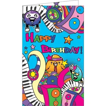 Blahopřání do obálky s kapsou HAPPY BIRTHDAY (BOA-2062)