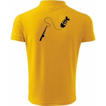Pánská košile Rybaření - Prut - Polokošile pánská Pique Polo 203 - 2XL ( Žlutá )