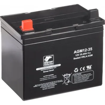 Trakční baterie Trakční baterie Banner AGM 12-35 12V 35,4Ah C20 / 28,9Ah C5 Deep cycle (AGM trakční baterie)
