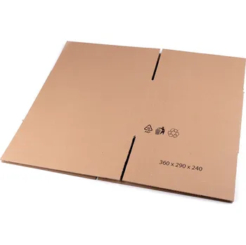 Karton Kartonová krabice 36x29x24 cm, barva hnědá přírodní