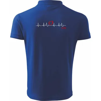 Pánská košile Moje srdce bije pro lyže - Polokošile pánská Pique Polo 203 - 3XL ( Královská modrá )