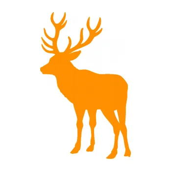 Samolepící dekorace Jelen 003 levá (06 - oranžová) SAMOLEPKA NA AUTO, NÁLEPKA, FÓLIE, POLEP, TUNING, VLASTNÍ TEXT, TISK, AUTOSAMOLEPKY.cz, POLEPY, OBRÁZEK, LOGO, 3D STICKERS