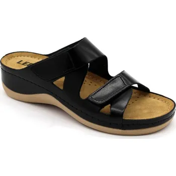Dámská zdravotní obuv Leon 906 Dámská kožená zdravotní obuv - Černá Velikost: 38