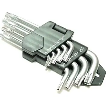 Klíč FT-Tools 008 klíče TORX sada 9ks (TORX klíče | sada TORX klíčů | TORX klíče s otvorem | klíče TORX | hvězdicové klíče | sada nářadí | nářadí | FT-Tools | 9 dílná sada | CrV ocel | chrom-vanadiová ocel | TORX klíče sada | sada klíčů TORX | TORX klíče s)